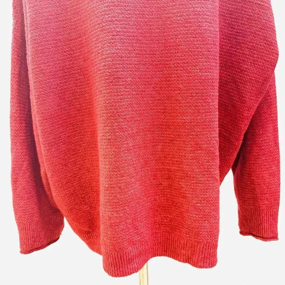NWT SONOMA Women Long Sleeve V-Neck Pullover Oversized Red Sweater Plus Size 3X - Picture 8 of 11